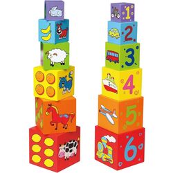 Cuburi educative Viga Toys Nesting Stacking Blocks 59461