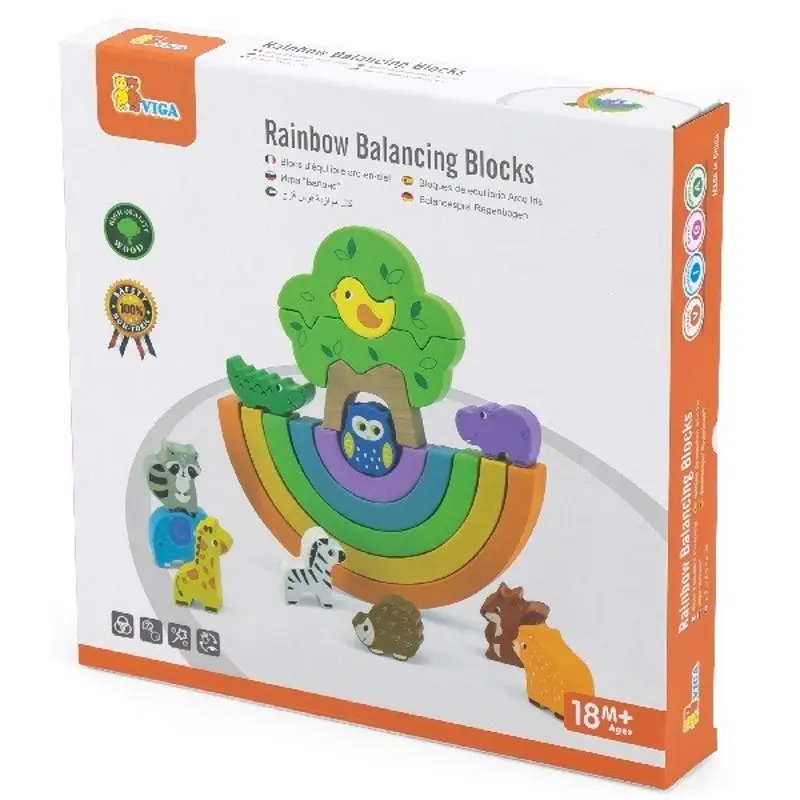 Балансир Viga Toys Rainbow Balacing Blocks 44590 (Multicolor)