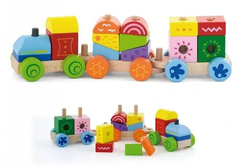 Constructor Viga Toys Stacking Train 50534 (Multicolor) - 4