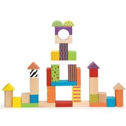 Constructor Viga Toys Wooden Blocks 59695 (Multicolor) Thumb