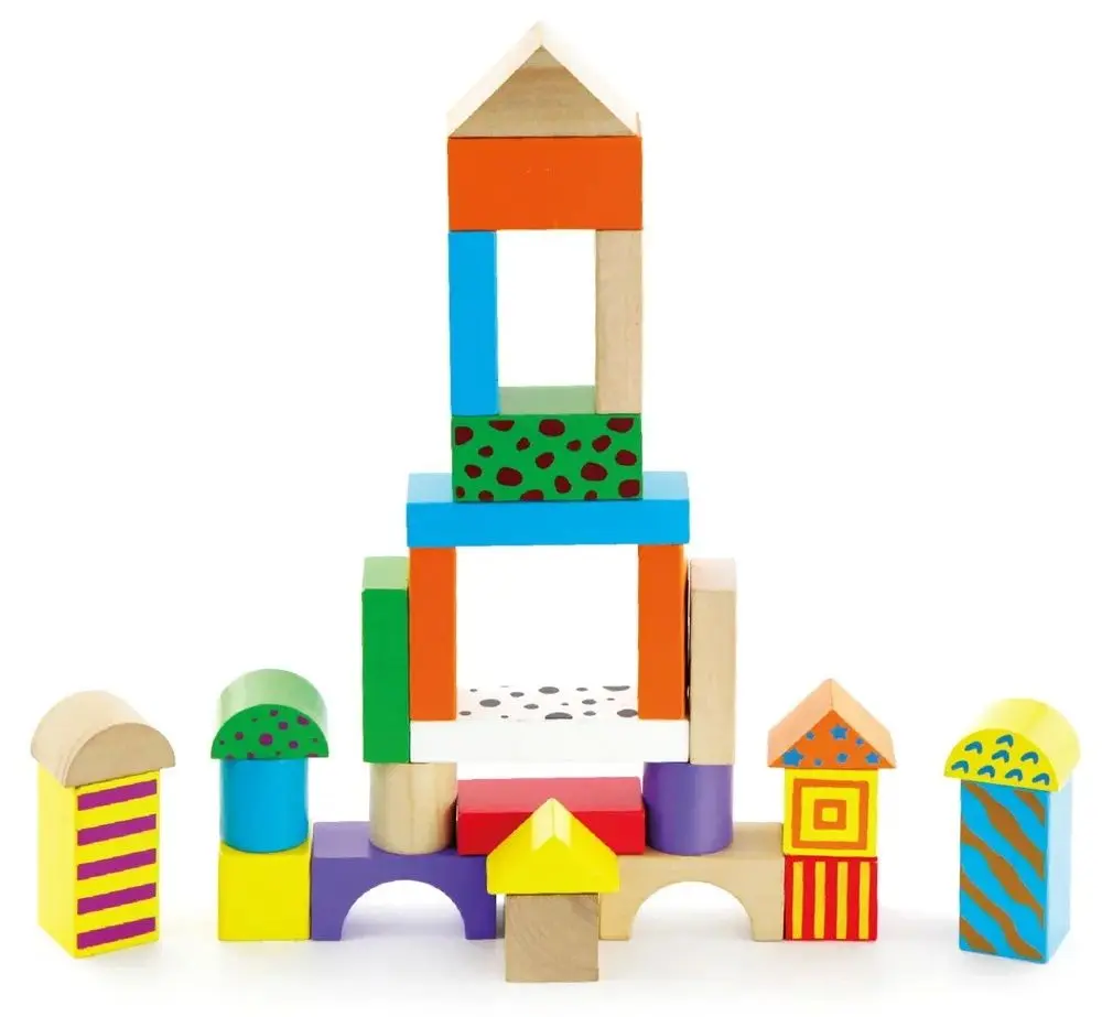 Constructor Viga Toys Wooden Blocks 59695 (Multicolor) - 3