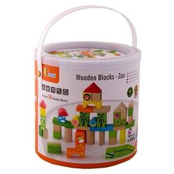 Cuburi educative Viga Toys Zoo 50286 (Multicolor) Thumb