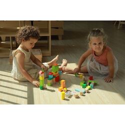 Cuburi educative Viga Toys Zoo 50286 (Multicolor) Thumb