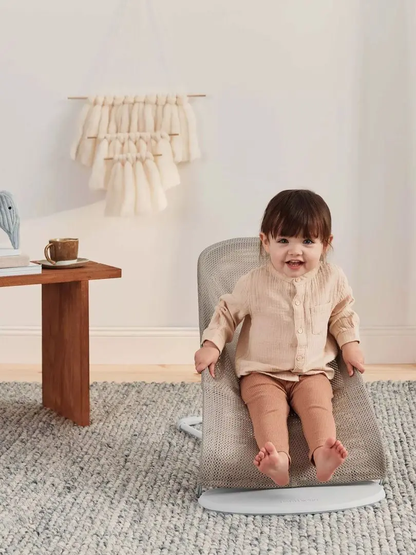 Sezlong-leagan pentru copii BabyBjorn Balance Soft (Grey Beige)