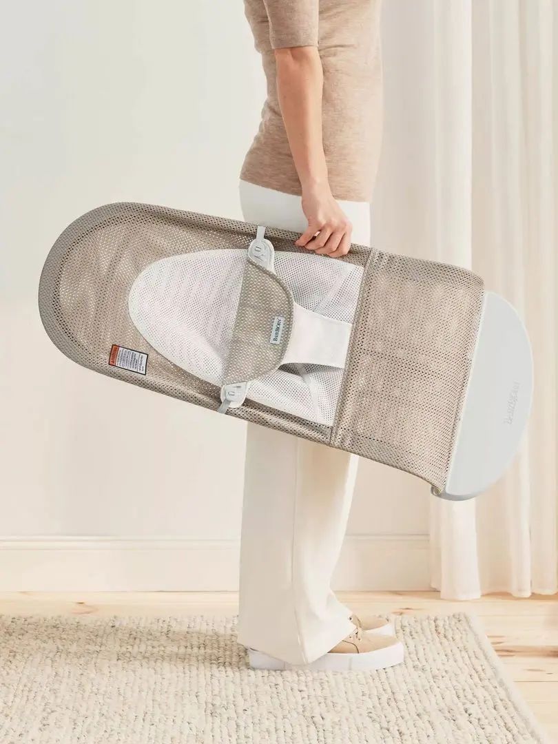 Sezlong-leagan pentru copii BabyBjorn Balance Soft (Grey Beige)