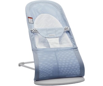 Sezlong-leagan pentru copii BabyBjorn Balance Soft (Sky Blue/White)