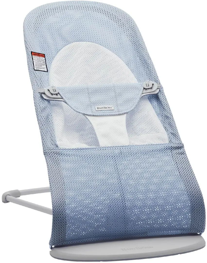 Детский шезлонг-качели BabyBjorn Balance Soft (Sky Blue/White)