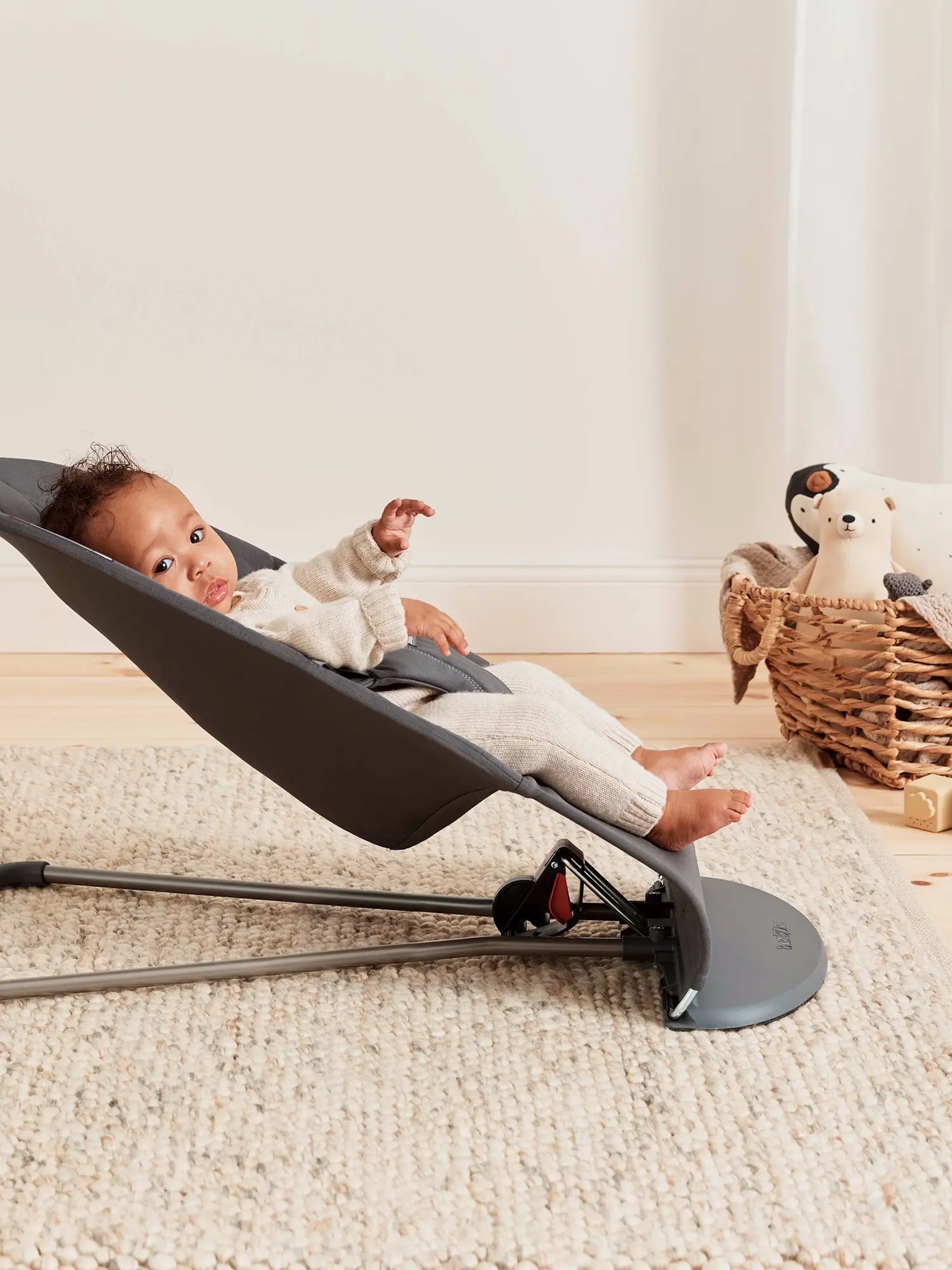 Sezlong-leagan pentru copii BabyBjorn Bliss (Anthracite) - 4