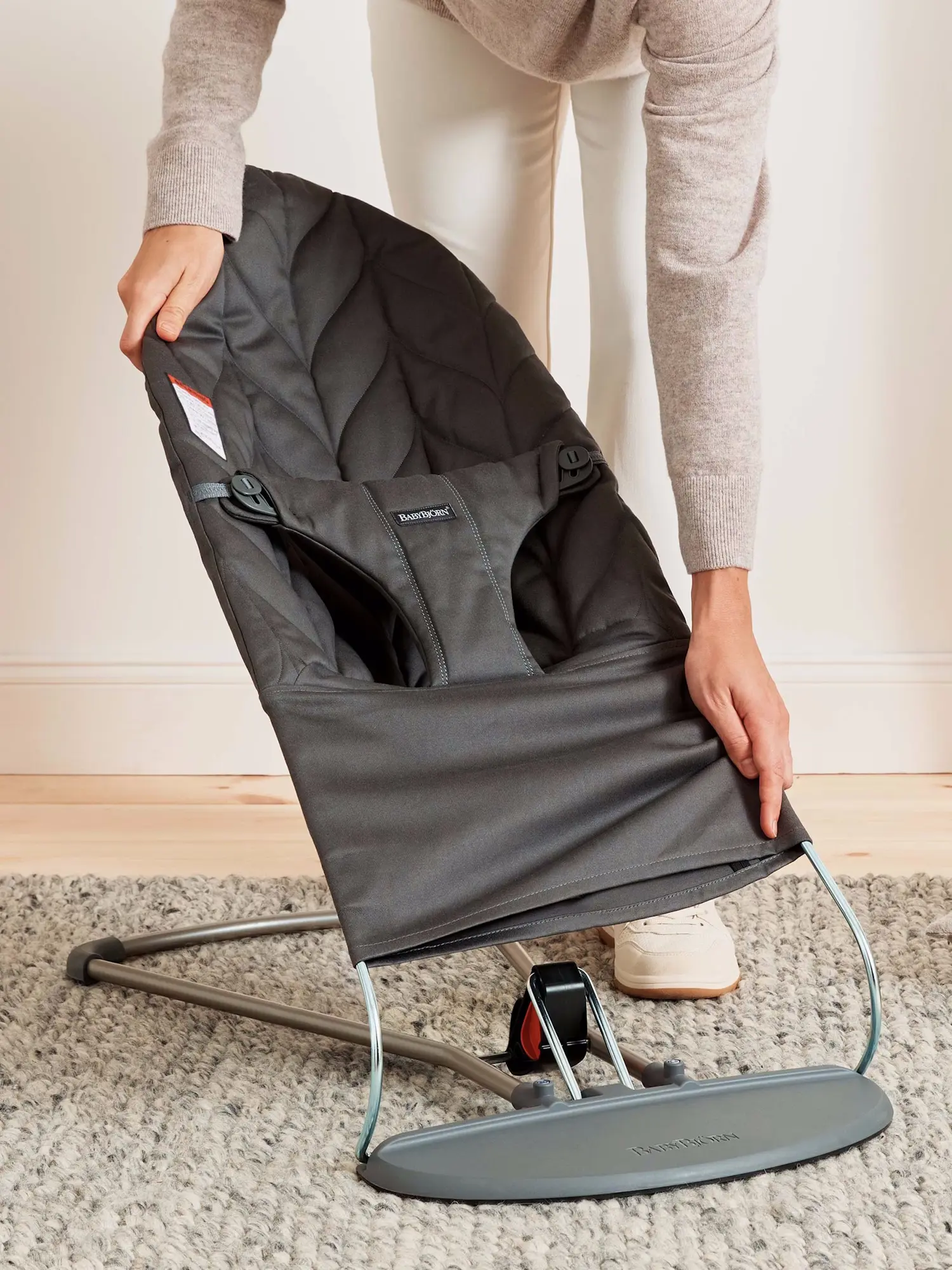 Sezlong-leagan pentru copii BabyBjorn Bliss (Anthracite) - 5