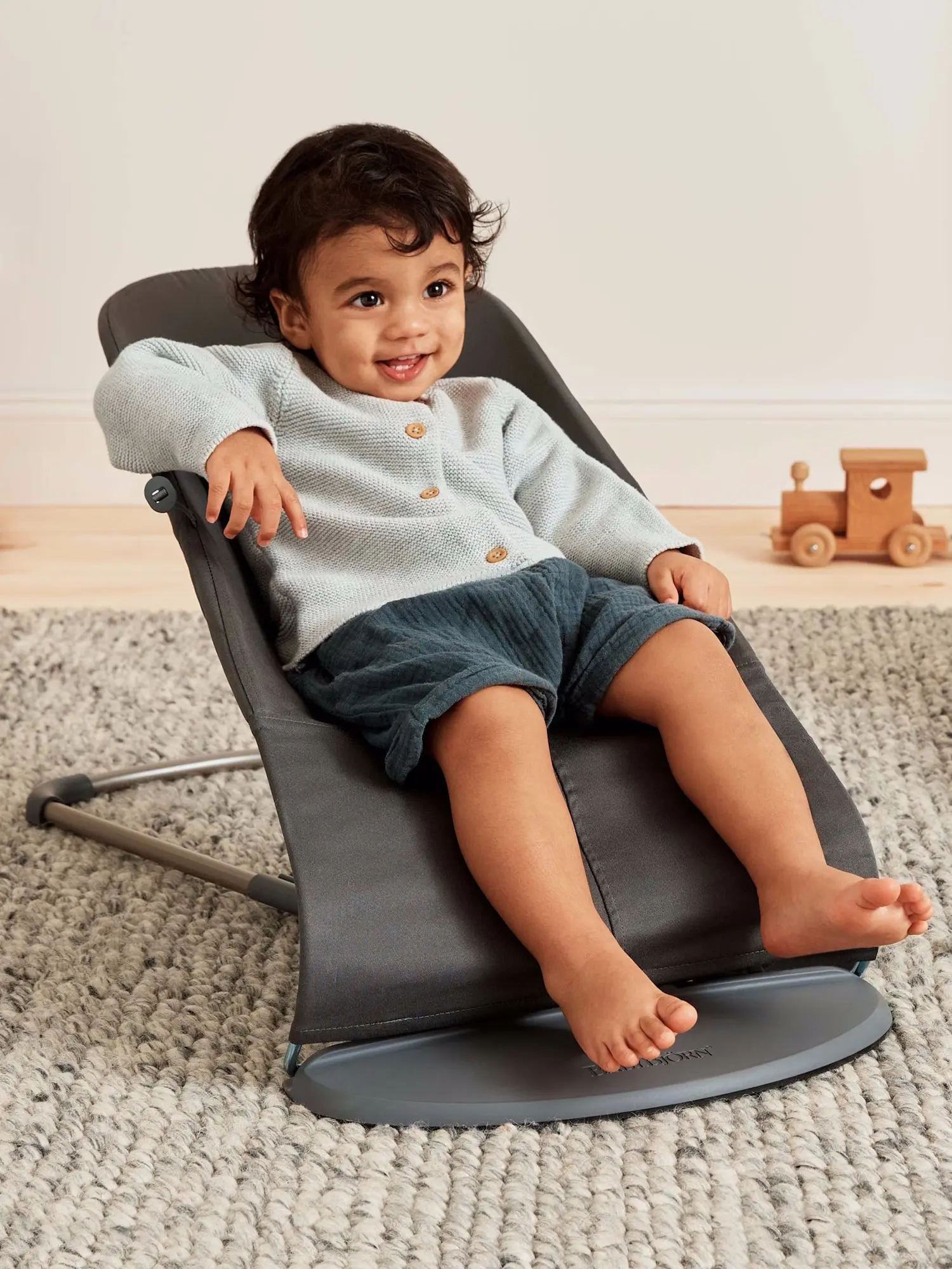 Sezlong-leagan pentru copii BabyBjorn Bliss (Anthracite) - 6