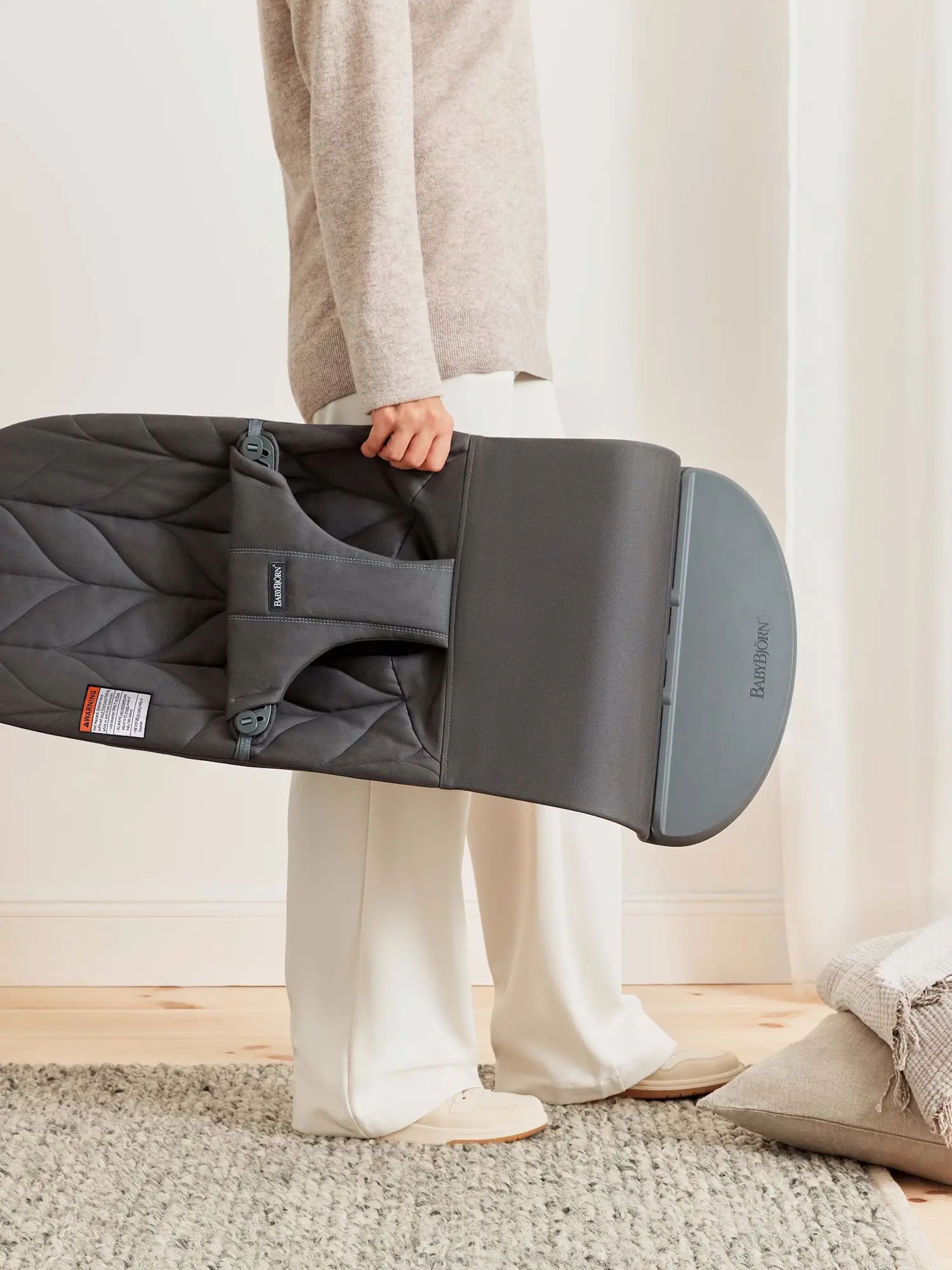 Sezlong-leagan pentru copii BabyBjorn Bliss (Anthracite) - 8