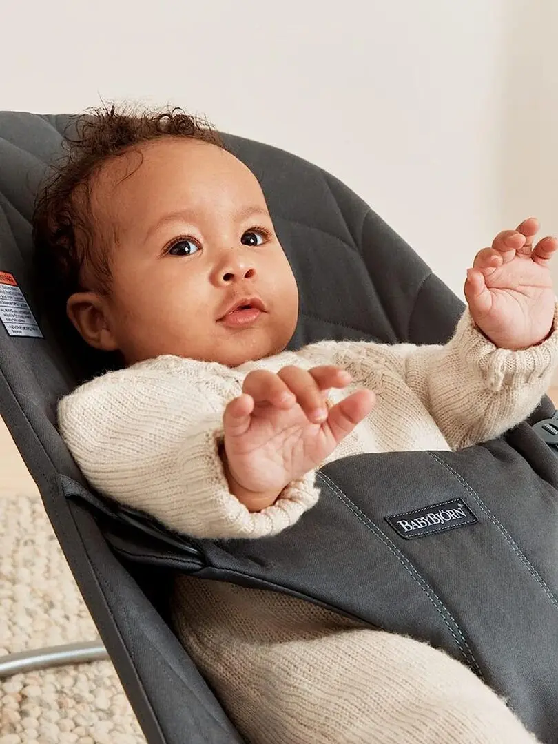 Sezlong-leagan pentru copii BabyBjorn Bliss (Anthracite) - 4