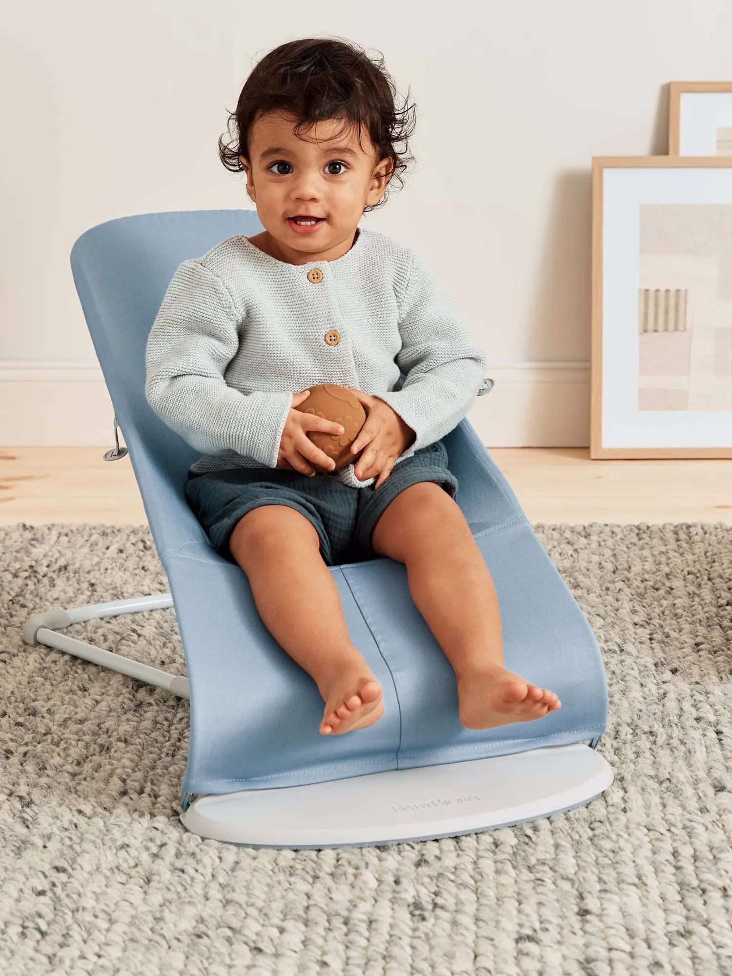 Sezlong-leagan pentru copii BabyBjorn Bliss (Blue) - 6