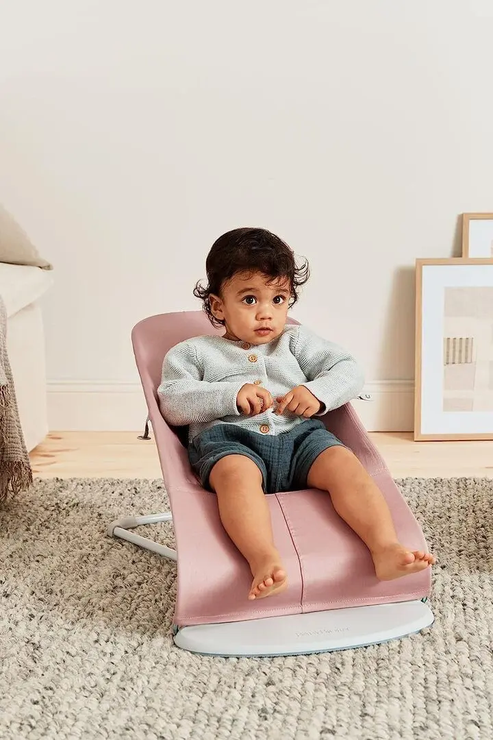 Sezlong-leagan pentru copii BabyBjorn Bliss (Dusty Pink)