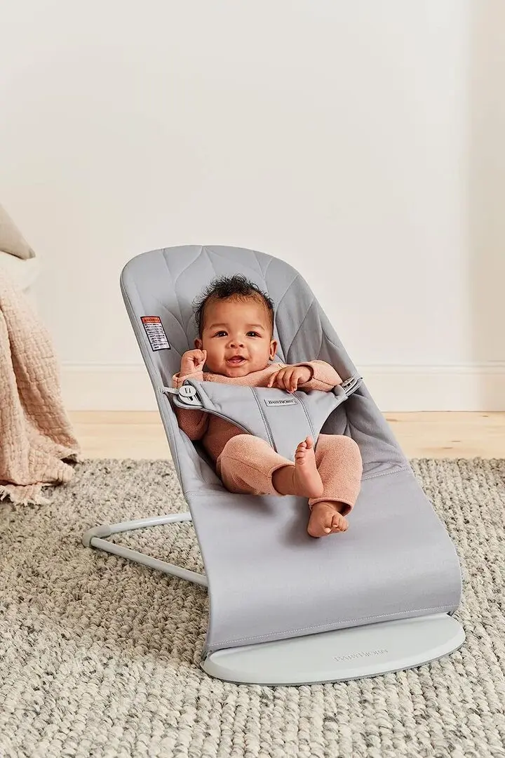 Sezlong-leagan pentru copii BabyBjorn Bliss (Light Grey)