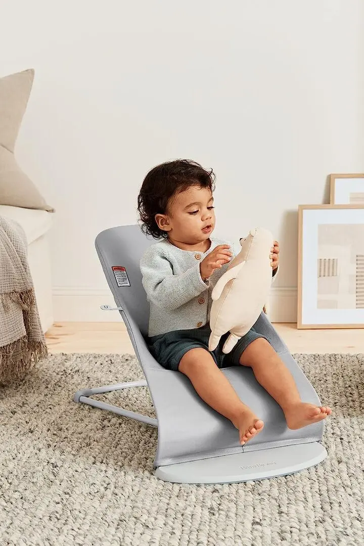 Sezlong-leagan pentru copii BabyBjorn Bliss (Light Grey)