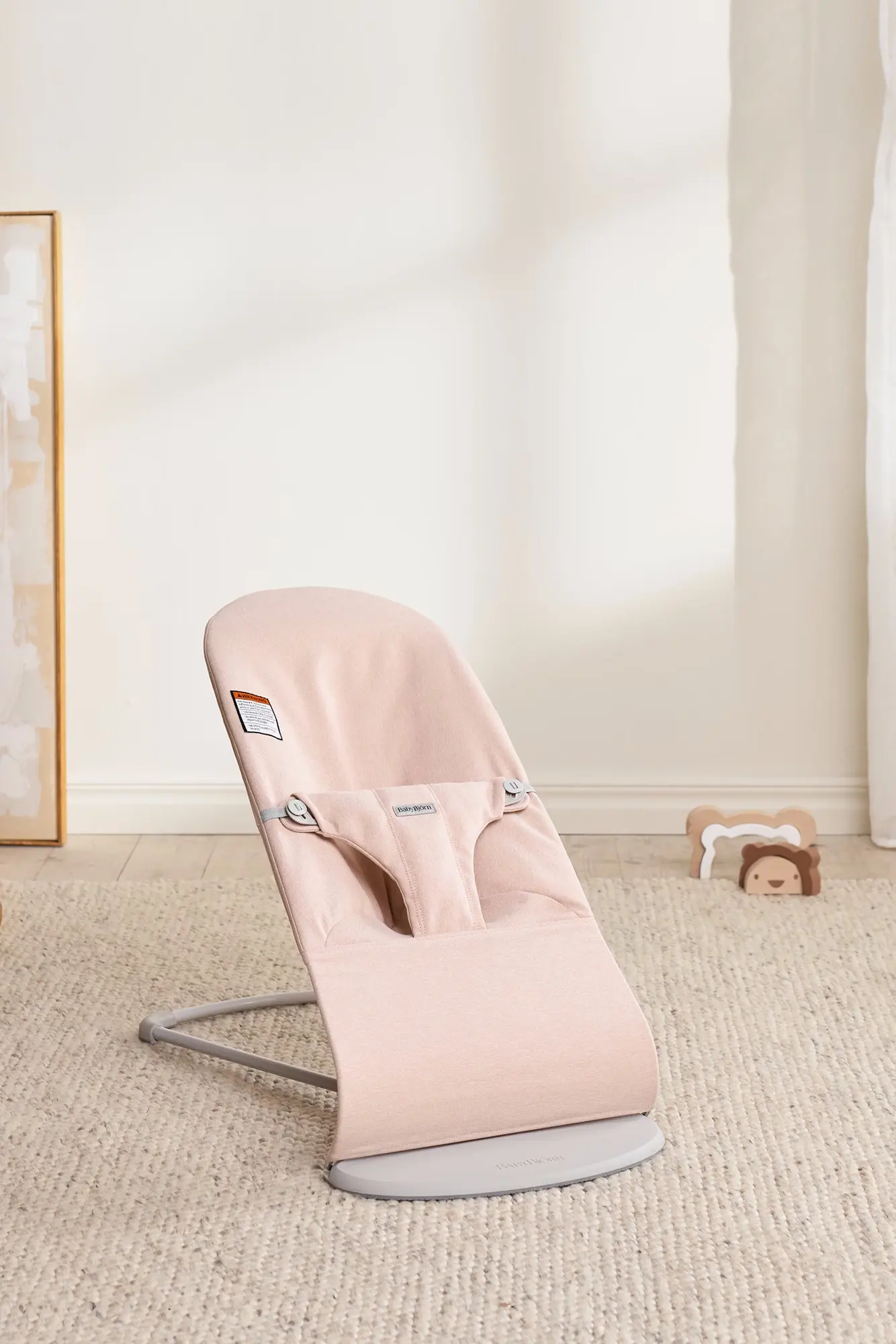 Детский шезлонг-качели BabyBjorn Bliss Melange (Light Pink) - 2
