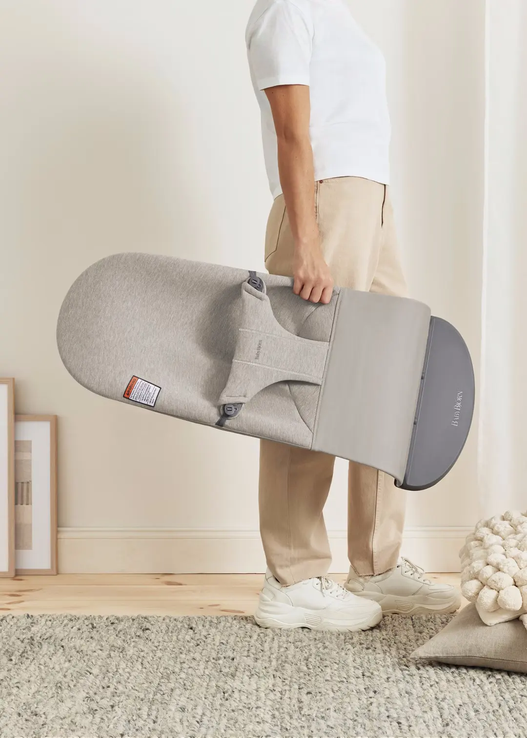 Детский шезлонг-качели BabyBjorn Bliss (Sand Grey) - 5