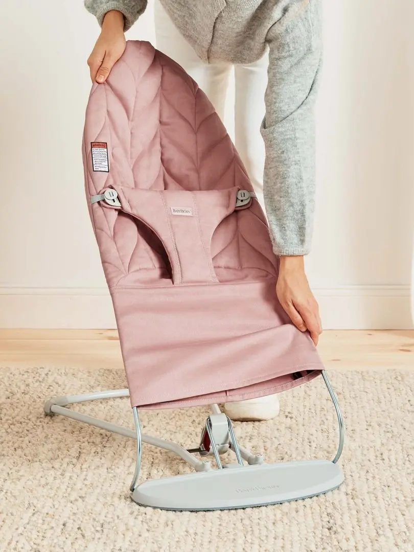 Balansoar cu jucarie BabyBjorn Bliss + Googly Eyes (Dusty Pink)