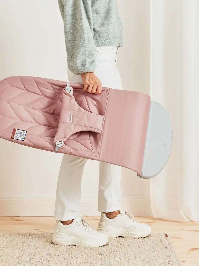 Balansoar cu jucarie BabyBjorn Bliss + Googly Eyes (Dusty Pink)