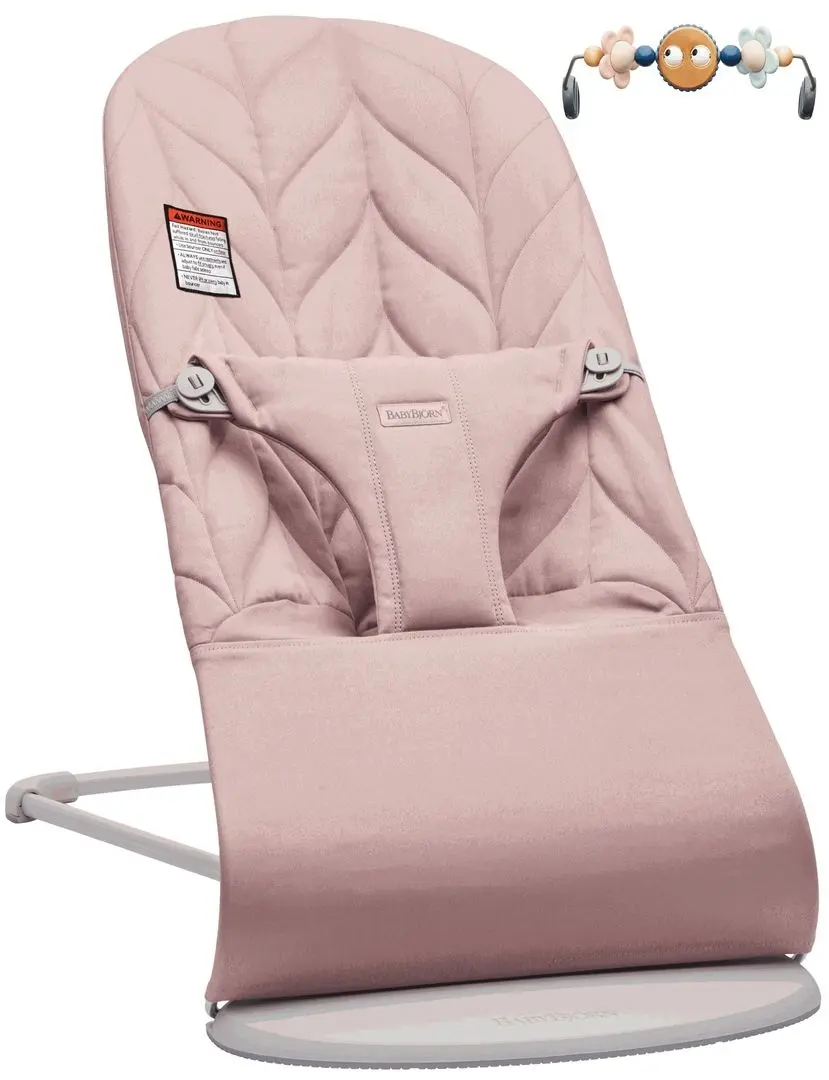 Balansoar cu jucarie BabyBjorn Bliss + Googly Eyes (Dusty Pink)