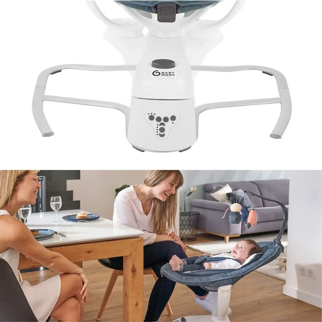 Sezlong-leagan pentru copii Babymoov Swoon Motion (Blue)