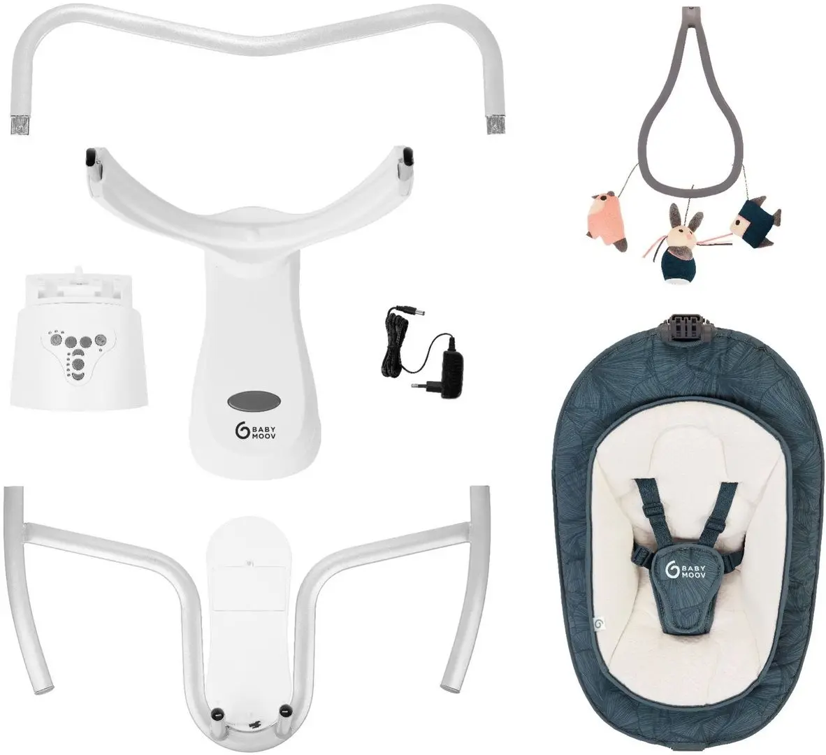 Sezlong-leagan pentru copii Babymoov Swoon Motion (Blue)