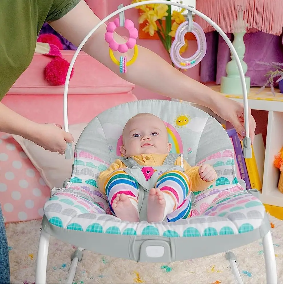 Sezlong-leagan pentru copii 2in1 Bright Starts Rosy Rainbow