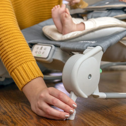 Детский шезлонг-качели Bright Starts Ingenuity Happy Belly Rock-to-Bounce (Grey) Thumb