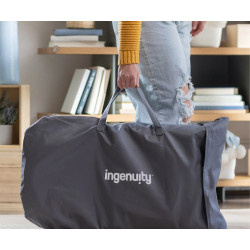 Детский шезлонг-качели Bright Starts Ingenuity Happy Belly Rock-to-Bounce (Grey) Thumb