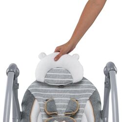 Детский шезлонг-качели Bright Starts Ingenuity Swing'n Go Bella Teddy (Grey) Thumb