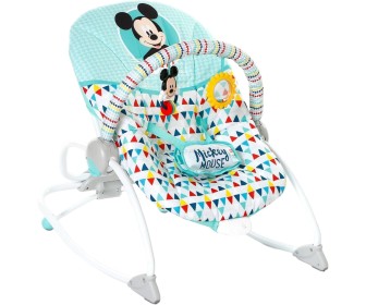 Sezlong-leagan pentru copii Bright Starts Mickey Mouse (Green/Grey)