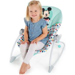 Sezlong-leagan pentru copii Bright Starts Mickey Mouse (Green/Grey) Thumb
