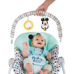 Sezlong-leagan pentru copii Bright Starts Mickey Mouse (Green/Grey) Thumb