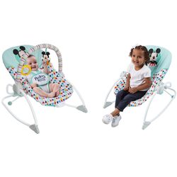 Sezlong-leagan pentru copii Bright Starts Mickey Mouse (Green/Grey) Thumb