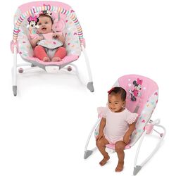Детский шезлонг-качели Bright Starts Minnie Mouse Forever Besties (Pink/Grey) Thumb