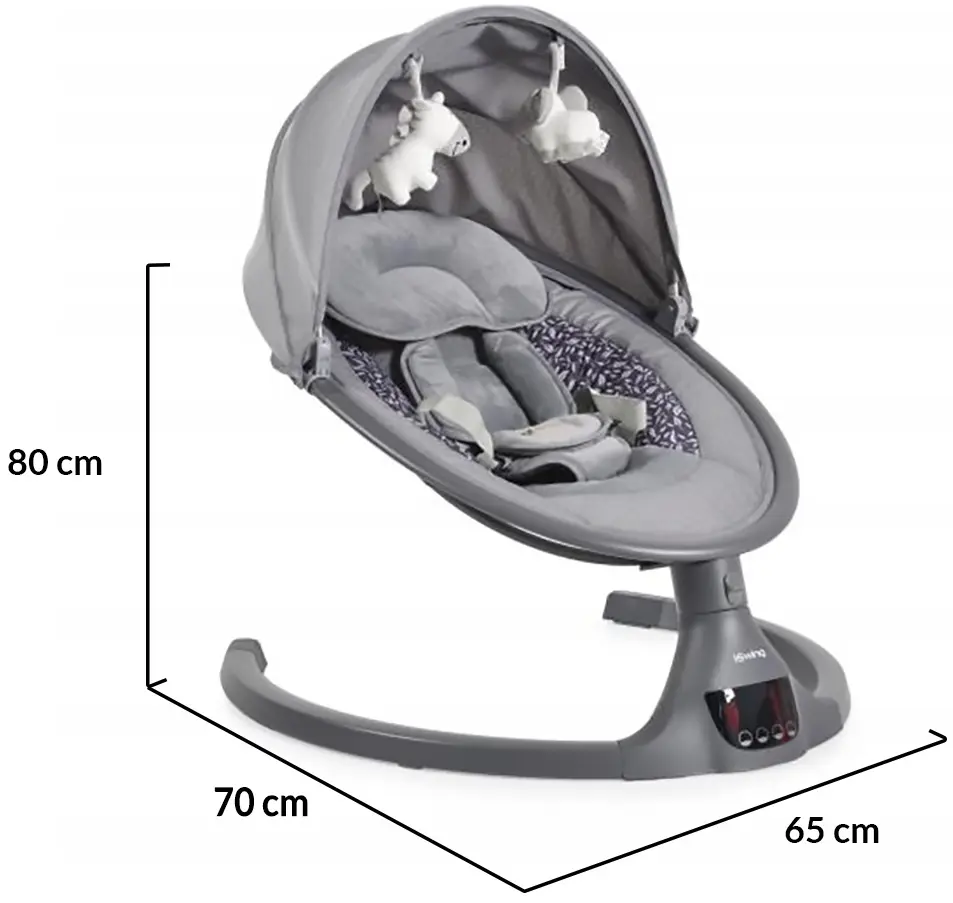 Sezlong pentru copii Cangaroo iSwing (Graphite)