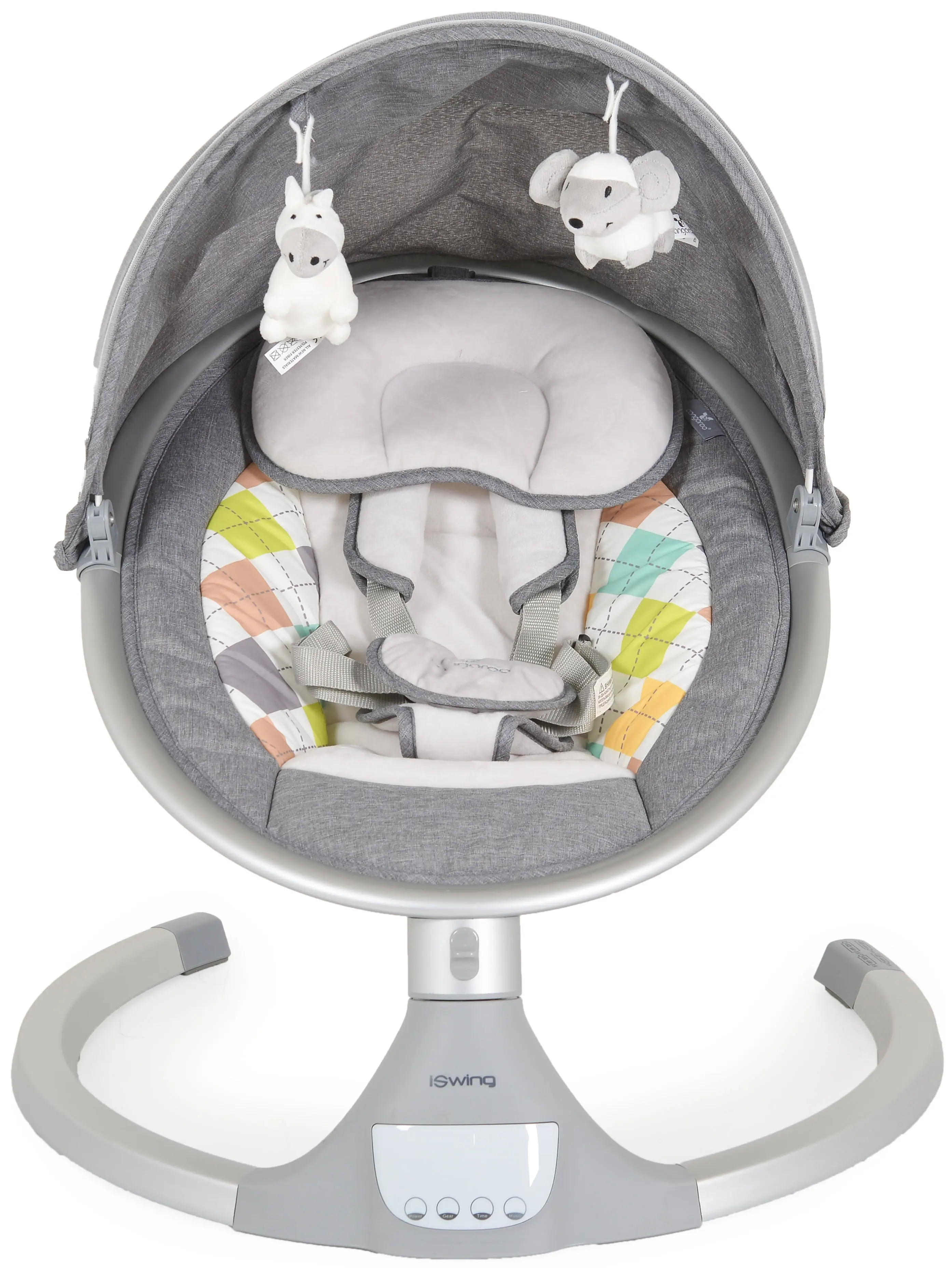 Sezlong pentru copii Cangaroo iSwing (Light Grey)