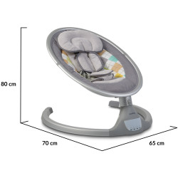 Sezlong pentru copii Cangaroo iSwing (Light Grey) Thumb