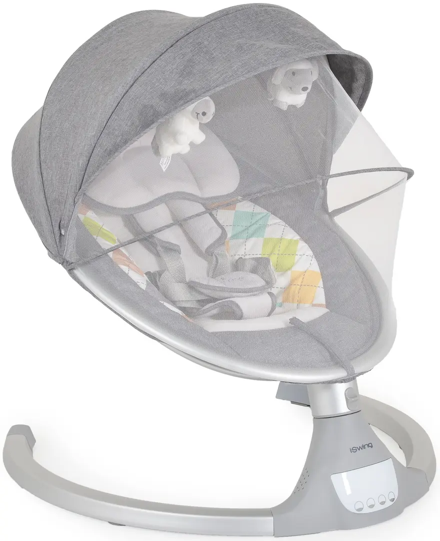 Sezlong pentru copii Cangaroo iSwing (Light Grey)