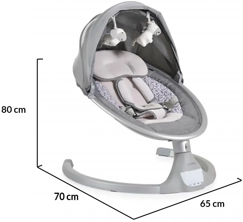 Sezlong pentru copii Cangaroo iSwing (Silver)