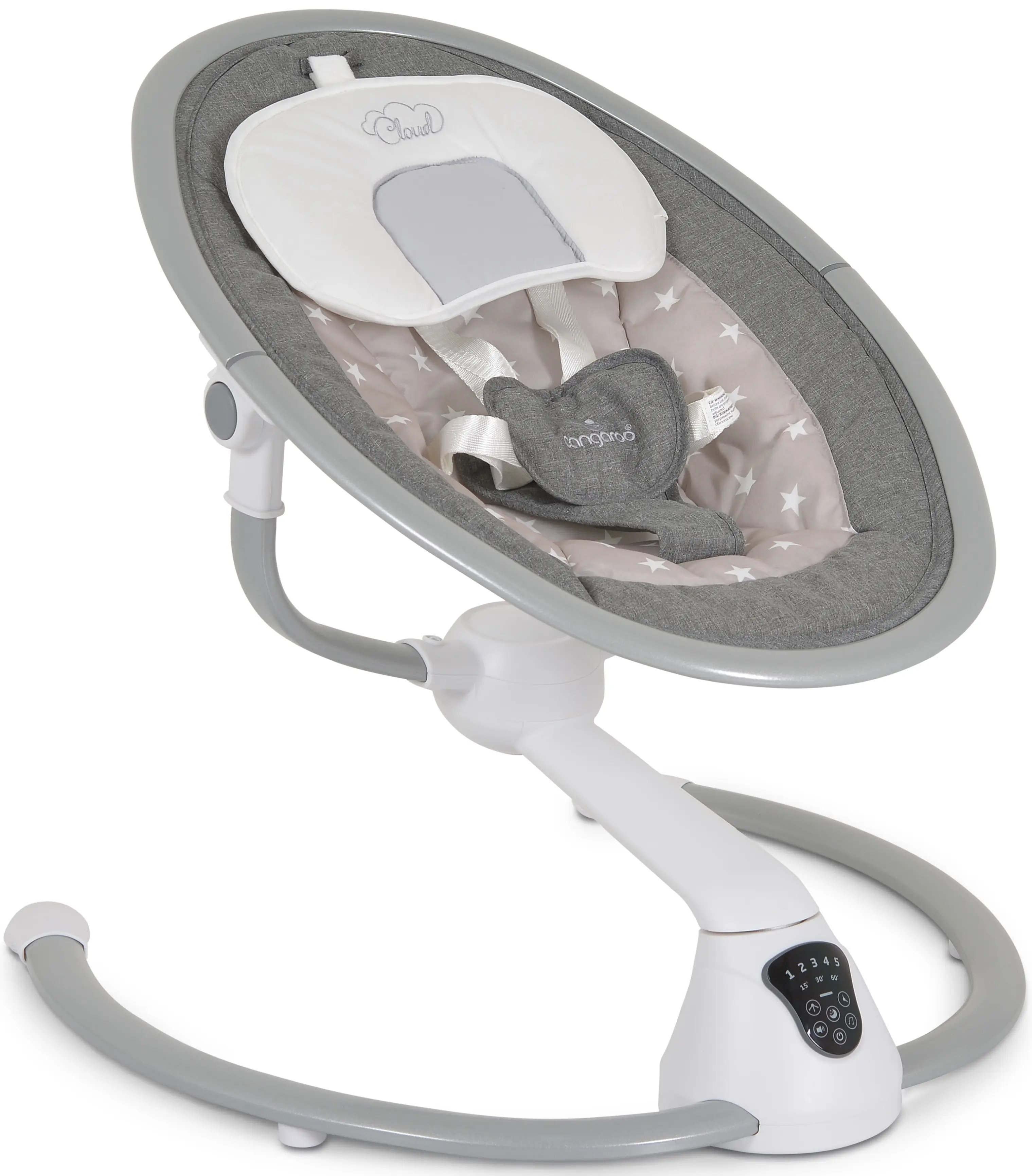 Sezlong-leagan pentru copii Cangaroo Cloud Touch Stars (Grey)