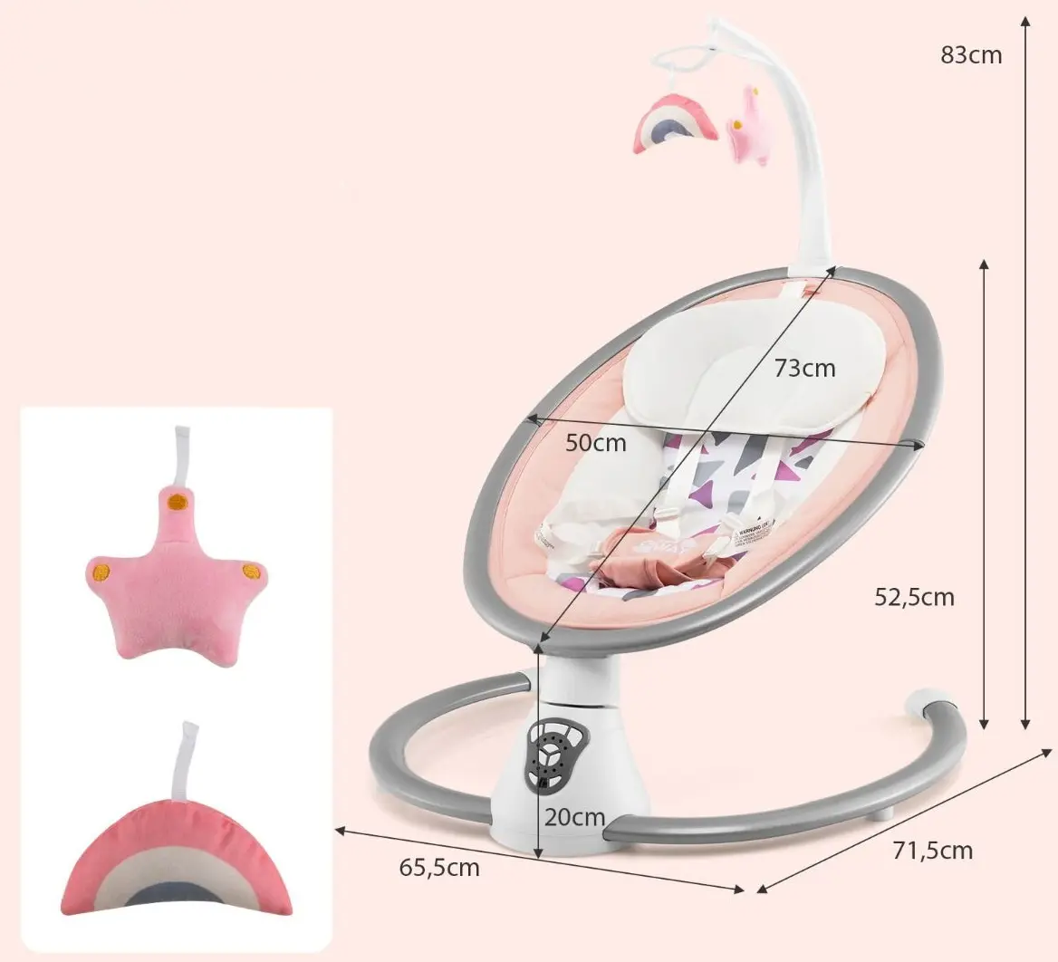 Детский шезлонг Costway BC10179DE-PI (Pink)