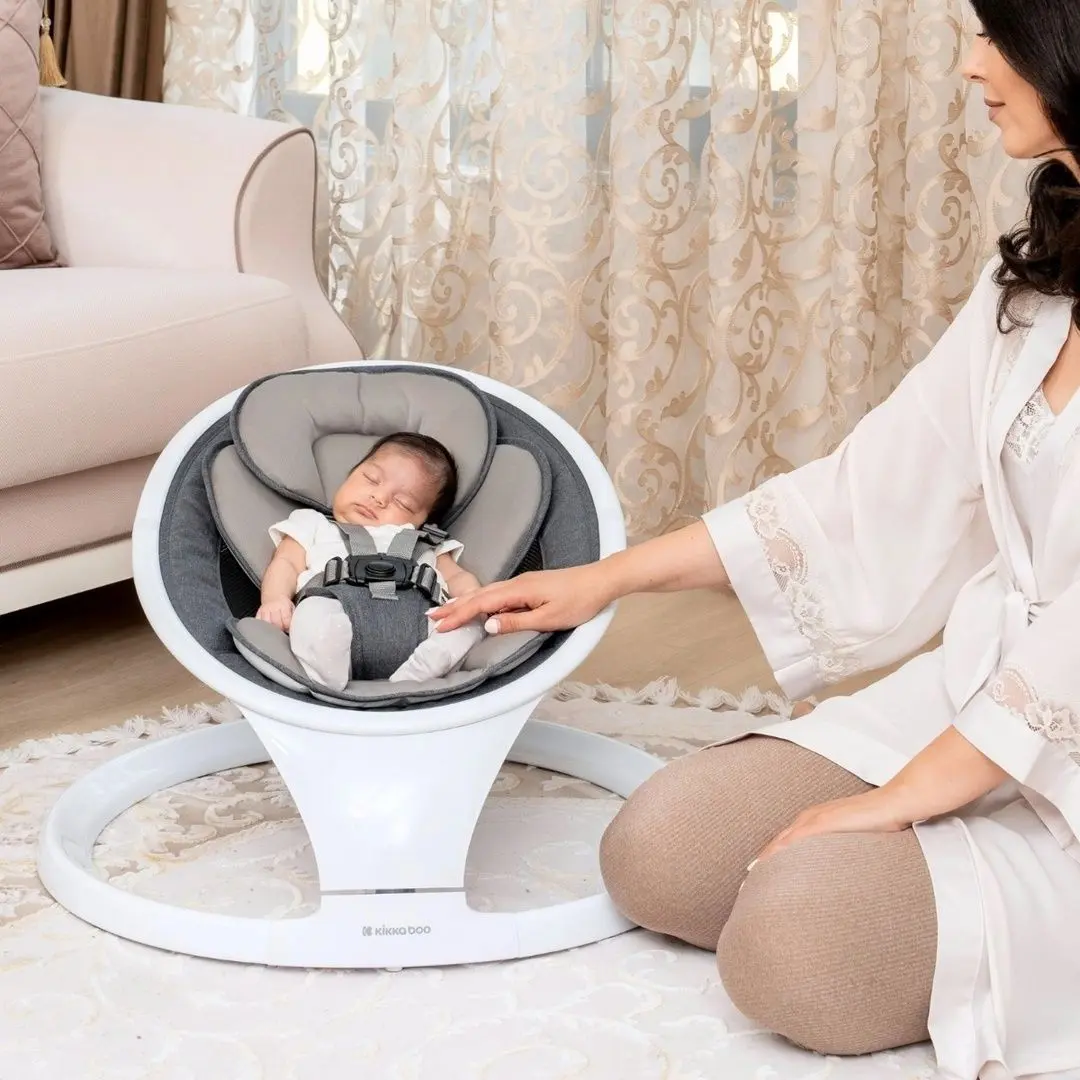 Sezlong pentru copii KikkaBoo Cuddle Me (Dark Grey)