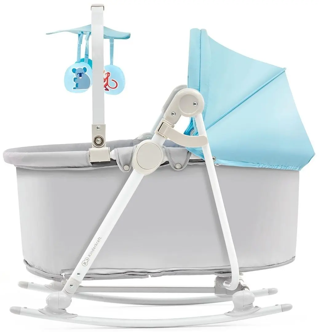 Детский шезлонг 5в1 KinderKraft Unimo (Light Blue/Gray) - 5
