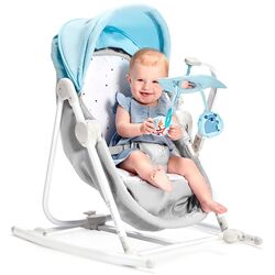 Детский шезлонг 5в1 KinderKraft Unimo (Light Blue/Gray) Thumb