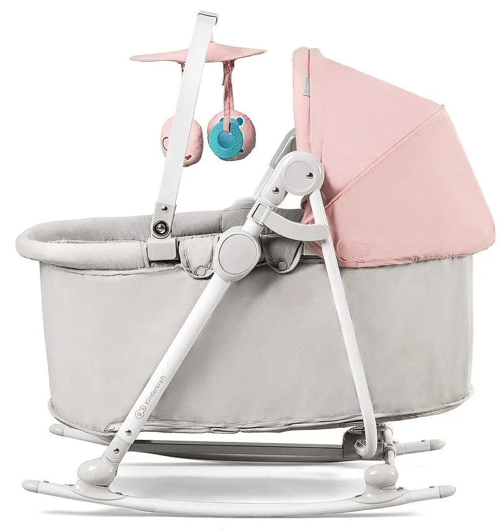 Детский шезлонг 5в1 KinderKraft Unimo (Pink/Gray) - 8