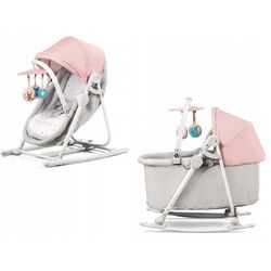 Детский шезлонг 5в1 KinderKraft Unimo (Pink/Gray) Thumb