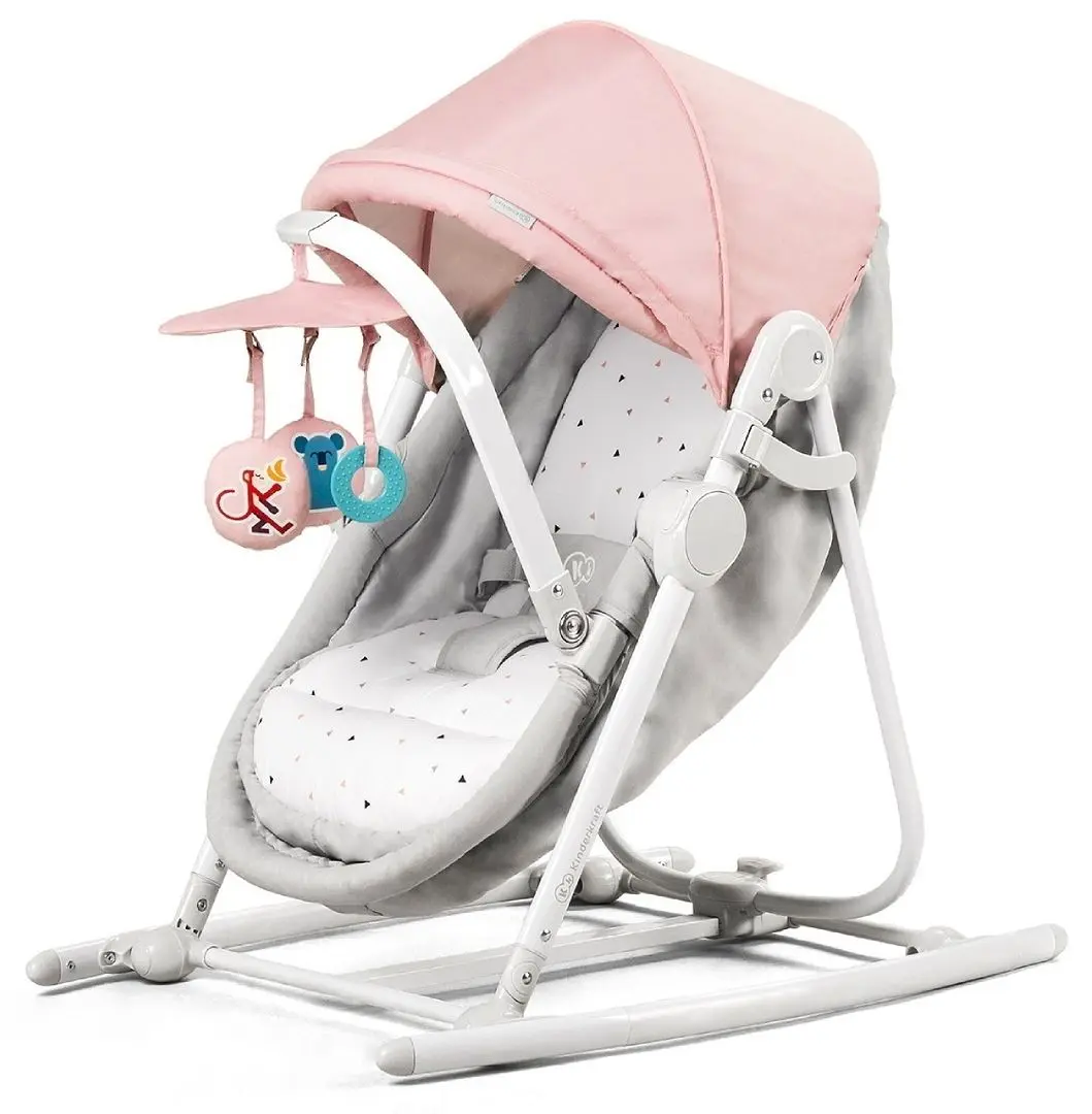 Детский шезлонг 5в1 KinderKraft Unimo (Pink/Gray)