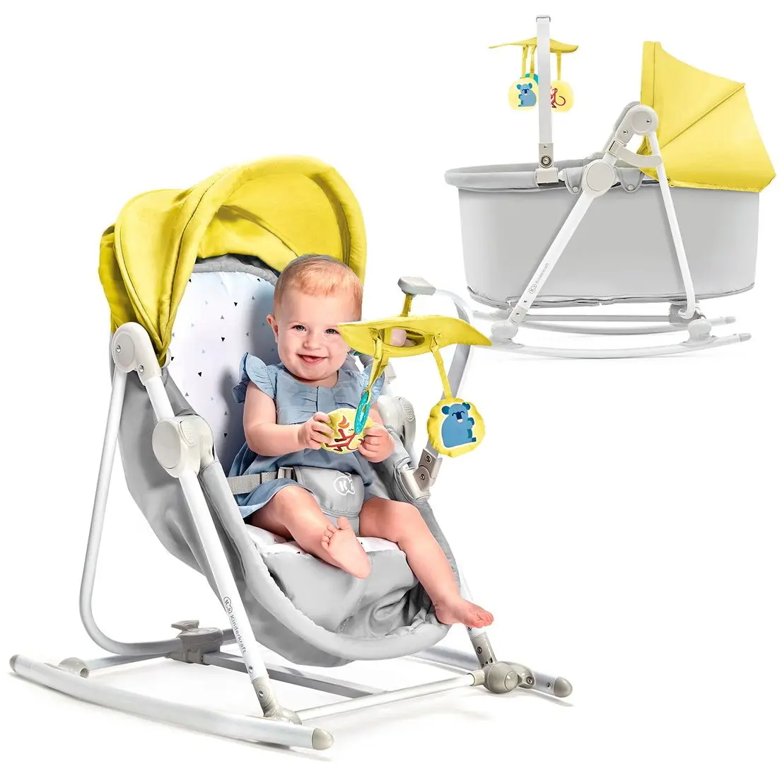 Sezlong pentru copii 5in1 KinderKraft Unimo (Yellow/Gray) - 3